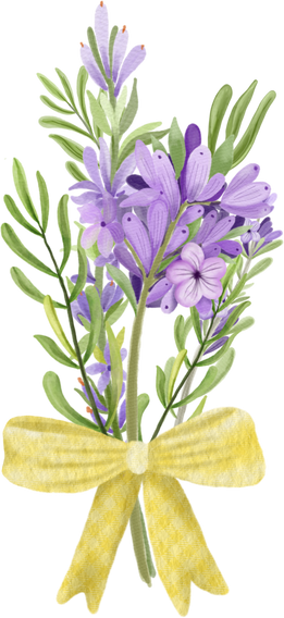 Lavender watercolor bouquet